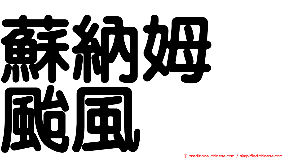 蘇納姆　颱風